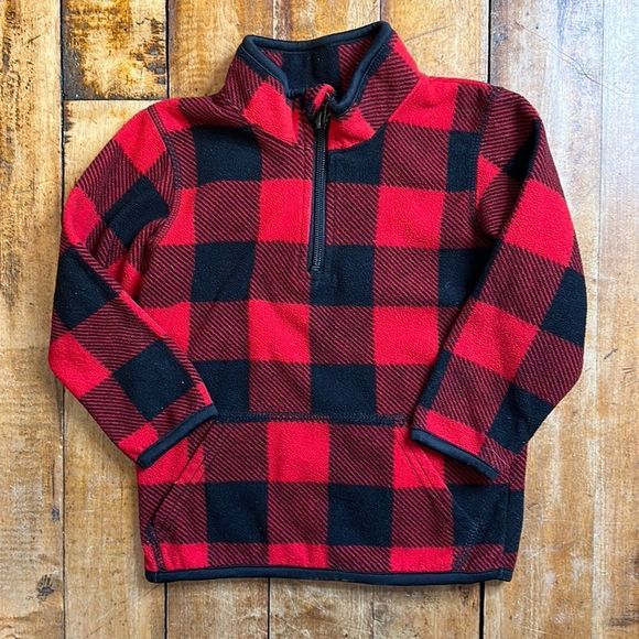 jumping beans Other - Boys size 2T Jumping Beans Buffalo plaid fleece pullover red